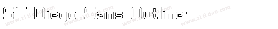 SF Diego Sans Outline字体转换